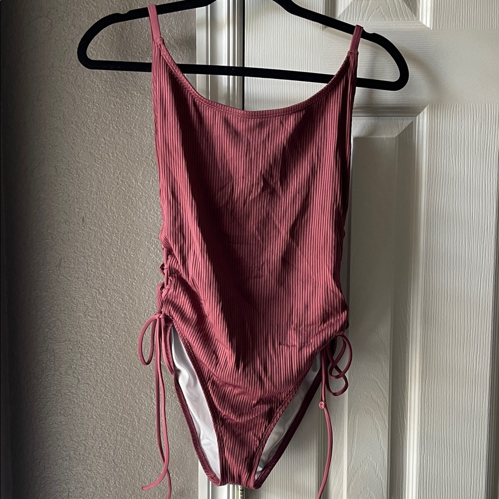 Womens One Piece Swimsuit in Burgundy